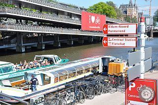Bicycles at Amsterdam rail way station